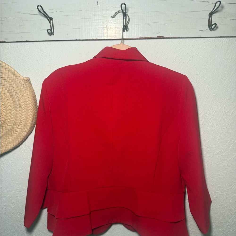 Red Women's Blazer Jacket - Picture 3 of 3
